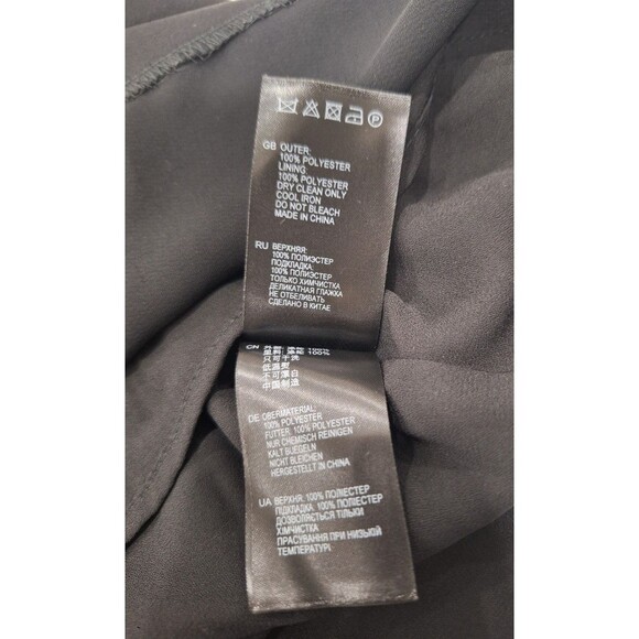 REISS Black Drape Perdy Wrap Shift dress Size 4 - Picture 7 of 11